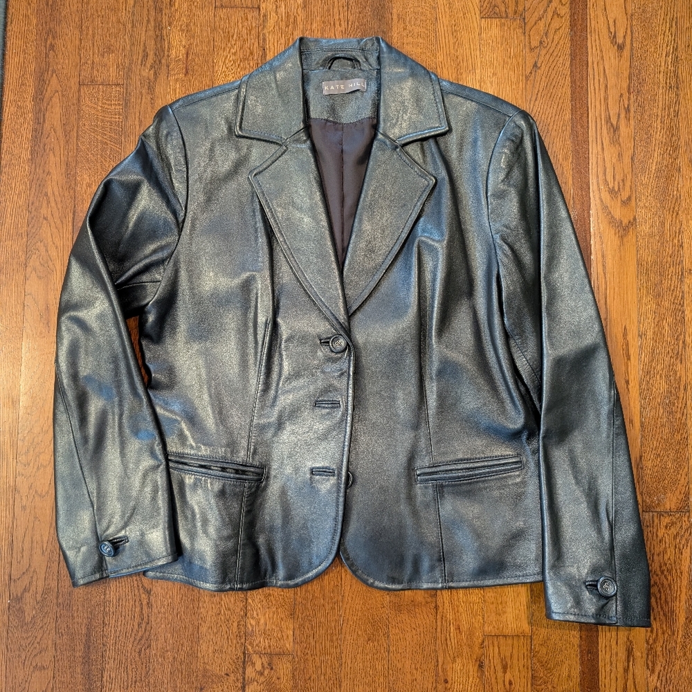 KATE HILL  Leather Blazer
